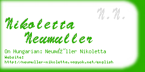 nikoletta neumuller business card